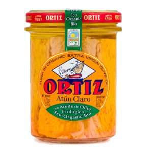 Atún claro en aceite de oliva ecológico Ortiz